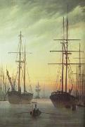 Caspar David Friedrich View of a Port (mk10) USA oil painting artist